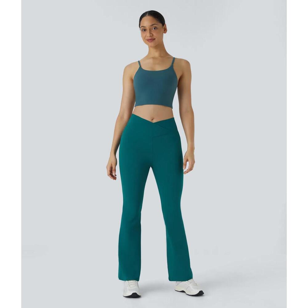NWT Halara DayStretch High Waisted Crossover Flare Yoga Leggings Size XL Petite - Picture 12 of 12